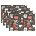 thumbnail image 1 of Ryvnso Placemats Set of 4 Red Coffee Time Dining Mats Heat-Resistant Non-Slip Washable Table Mat, 1 of 8