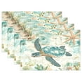 thumbnail image 1 of Ryvnso Placemats Set of 4 Retro Sea Turtle Dining Mats Heat-Resistant Non-Slip Washable Table Mat, 1 of 8