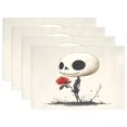 thumbnail image 1 of Ryvnso Placemats Set of 4 Retro Skull Dining Mats Heat-Resistant Non-Slip Washable Table Mat, 1 of 8