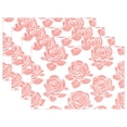 thumbnail image 1 of Ryvnso Placemats Set of 4 Rose Flower Dining Mats Heat-Resistant Non-Slip Washable Table Mat, 1 of 8