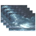 thumbnail image 1 of Ryvnso Placemats Set of 4 Sea Lightning View Dining Mats Heat-Resistant Non-Slip Washable Table Mat, 1 of 8