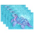 thumbnail image 1 of Ryvnso Placemats Set of 4 Sea Turtle Dining Mats Heat-Resistant Non-Slip Washable Table Mat, 1 of 8