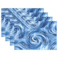 thumbnail image 1 of Ryvnso Placemats Set of 4 Swirls Tie-dye Blue Dining Mats Heat-Resistant Non-Slip Washable Table Mat, 1 of 8