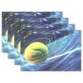 thumbnail image 1 of Ryvnso Placemats Set of 4 Tennis Ball Dining Mats Heat-Resistant Non-Slip Washable Table Mat, 1 of 8
