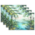 thumbnail image 1 of Ryvnso Placemats Set of 4 Tropical Forest Dining Mats Heat-Resistant Non-Slip Washable Table Mat, 1 of 8