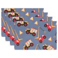 thumbnail image 1 of Ryvnso Placemats Set of 4 Truck Cartoon Dining Mats Heat-Resistant Non-Slip Washable Table Mat, 1 of 8
