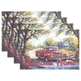 thumbnail image 1 of Ryvnso Placemats Set of 4 Truck Scene Oil Paint Dining Mats Heat-Resistant Non-Slip Washable Table Mat, 1 of 8
