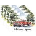 thumbnail image 1 of Ryvnso Placemats Set of 4 Truck in Forest Dining Mats Heat-Resistant Non-Slip Washable Table Mat, 1 of 8