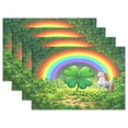 thumbnail image 1 of Ryvnso Placemats Set of 4 Unicorn in Clover Dining Mats Heat-Resistant Non-Slip Washable Table Mat, 1 of 8
