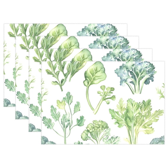 Ryvnso Placemats Set of 4 Various Vegetables Dining Mats Heat-Resistant Non-Slip Washable Table Mat