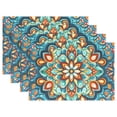 thumbnail image 1 of Ryvnso Placemats Set of 4 Vintage Mandala Boho-t5 Dining Mats Heat-Resistant Non-Slip Washable Table Mat, 1 of 8