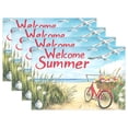 thumbnail image 1 of Ryvnso Placemats Set of 4 Welcome Summer Beach Dining Mats Heat-Resistant Non-Slip Washable Table Mat, 1 of 8