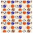 thumbnail image 1 of Ryvnso Placemats Set of 6 Basketballs Baseball Football Dining Mats Heat-Resistant Non-Slip Washable Table Mat, 1 of 8