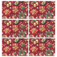 thumbnail image 1 of Ryvnso Placemats Set of 6 Christmas Candy Snowflake Dining Mats Heat-Resistant Non-Slip Washable Table Mat, 1 of 8