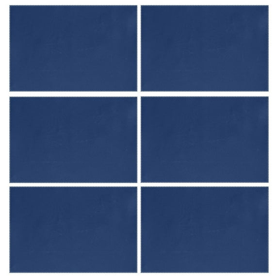 Ryvnso Placemats Set of 6 Dark Blue Paint Dining Mats Heat-Resistant Non-Slip Washable Table Mat