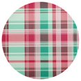 thumbnail image 1 of Ryvnso Plaid Lattice Red Round Plate Mats Dining Table Placemat 1 Piece for Holiday Decoration, 1 of 7