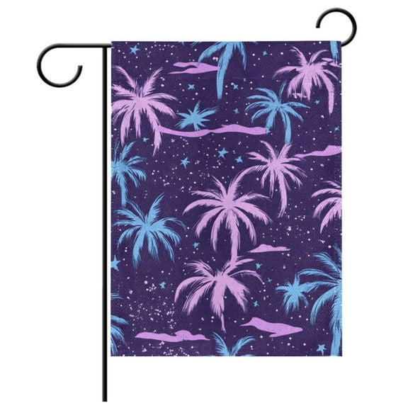 Ryvnso Plam Tree Garden Flag 12x18 Inch Double Sided Seasonal Yard Decoration
