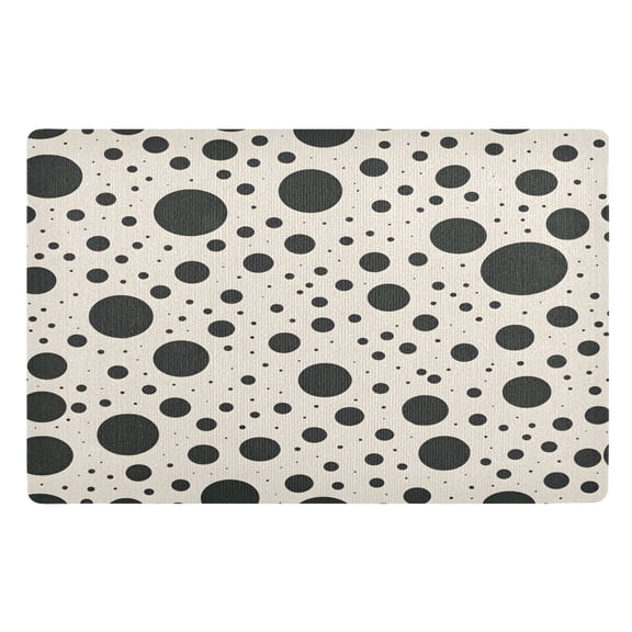 Ryvnso Polka Dots Door Mats Outdoor Indoor Entrance Low Profile Floor Rugs 32"x20" Carpet