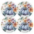 thumbnail image 1 of Ryvnso Pumpkin and Flower Round Plate Mats Dining Table Placemat Set of 4 for Holiday Decoration, 1 of 7