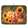 thumbnail image 1 of Ryvnso Pumpkin with Sunflowers Dish Drying Mat for Kitchen Countertop 18x24 Large Dish Pad Drainer Rack Dish Sink Mats, 1 of 7