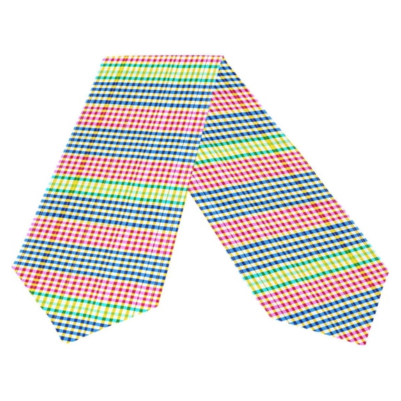 Ryvnso Rainbow Checkered Table Runner Tablecloth Home Decoration 13 x 90 inches