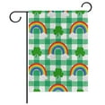 thumbnail image 1 of Ryvnso Rainbow on Checkered Garden Flag 12x18 Inch Double Sided Seasonal Yard Decoration, 1 of 6