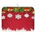thumbnail image 1 of Ryvnso Red Background Snowflake Bell Dish Drying Mat for Kitchen Countertop 18x24 Large Dish Pad Drainer Rack Dish Sink Mats, 1 of 7
