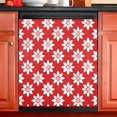 thumbnail image 1 of Ryvnso Red Flower Dishwasher Magnetic Refrigerator Magnet Cover Kitchen Home Decorative 23"x26", 1 of 6