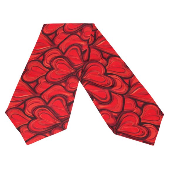 Ryvnso Red Hearts Valentain Pattern Table Runner Tablecloth Home Decoration 13 x 70 inches