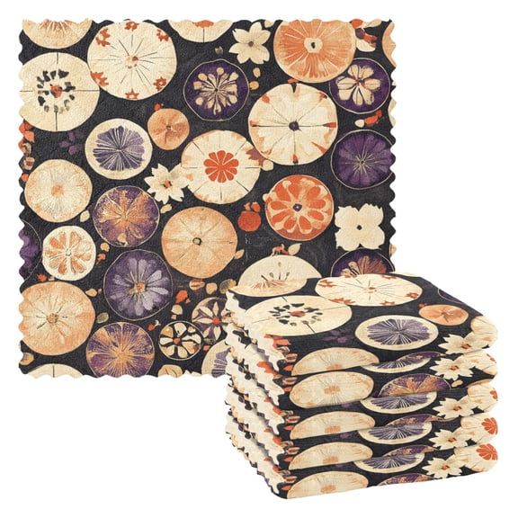 Ryvnso Retro Boho Pattern Kitchen Towels Dish Clothes for Drying Dishes Cleaning Absorbent Set of 6
