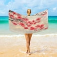 thumbnail image 1 of Ryvnso Retro Cherry Flowers on Branch Oversized Beach Towel Microfiber Bath Blankets Swimming Fitness 37" x 74", 1 of 5