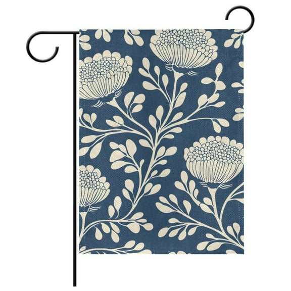 Ryvnso Retro Floral Pattern Garden Flag 12x18 Inch Double Sided Seasonal Yard Decoration