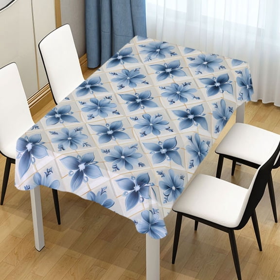 Ryvnso Retro Floral Rectangle Table Cloth Tablecover Dinning Tablecloth 60"x60"