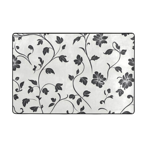 Ryvnso Retro Leaves-a1 Area Floor Mats Large Nursery Rugs Non-Slip Carpets Doormat 36" x 24"