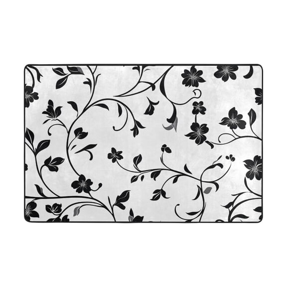 Ryvnso Retro Leaves-a2 Area Floor Mats Large Nursery Rugs Non-Slip Carpets Doormat 36" x 24"