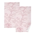 thumbnail image 1 of Ryvnso Retro Rose Flower Cotton Hand Towels Sets Face Towel 2 PCs Bathroom Decorative, 1 of 7