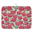 thumbnail image 1 of Ryvnso Retro Rose Flowers Dish Drying Mat for Kitchen Countertop 16x18 Small Dish Pad Drainer Rack Dish Sink Mats, 1 of 7