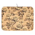 thumbnail image 1 of Ryvnso Retro Roses Flowers-i1 Dish Drying Mat for Kitchen Countertop 16x18 Small Dish Pad Drainer Rack Dish Sink Mats, 1 of 7