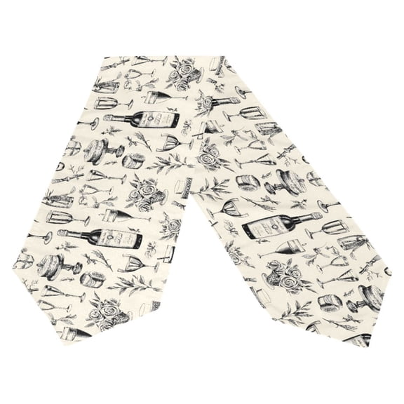 Ryvnso Retro Wine Leaves Table Runner Tablecloth Home Decoration 13 x 70 inches