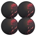 thumbnail image 1 of Ryvnso Rose Flower Round Plate Mats Dining Table Placemat Set of 4 for Holiday Decoration, 1 of 7