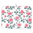 thumbnail image 1 of Ryvnso Roses Floral-i6 Dish Drying Mat for Kitchen Countertop 16x18 Small Dish Pad Drainer Rack Dish Sink Mats, 1 of 7