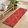 thumbnail image 1 of Ryvnso Roses Flower Bedroom Runner Rug 2'x6' Hallway Area Carpet Non Slip Entryway Mat with Tassels, 1 of 8