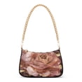 thumbnail image 1 of Ryvnso Roses Flower Gold Leaf Womens Chain Shoulder Bag Tote Handbags Clutch Hobo Purse with Zipper for Travel, 1 of 7