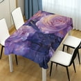 thumbnail image 1 of Ryvnso Roses Flowers Purple Rectangle Table Cloth Tablecover Dinning Tablecloth 60"x120", 1 of 8