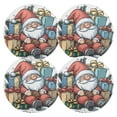 thumbnail image 1 of Ryvnso Santa Claus Gift Round Plate Mats Dining Table Placemat Set of 4 for Holiday Decoration, 1 of 7