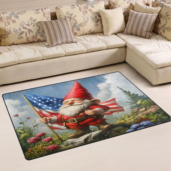 Ryvnso Santa Claus in Forest Area Floor Mat Non-Slip Carpet Soft Rugs Doormats 31" x 20"