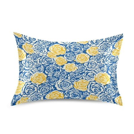 Ryvnso Satin Pillowcase Artistic Rose Flower Pillow Cases Standard Size 26x20in