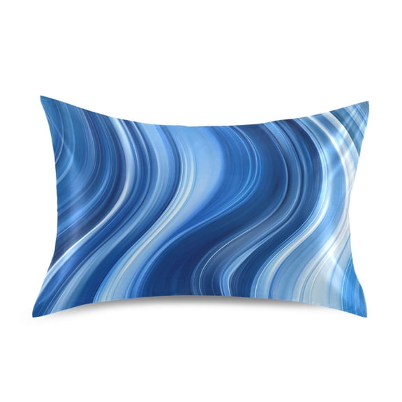 Ryvnso Satin Pillowcase Blue Liquid Pillow Cases Standard Size 30x20in