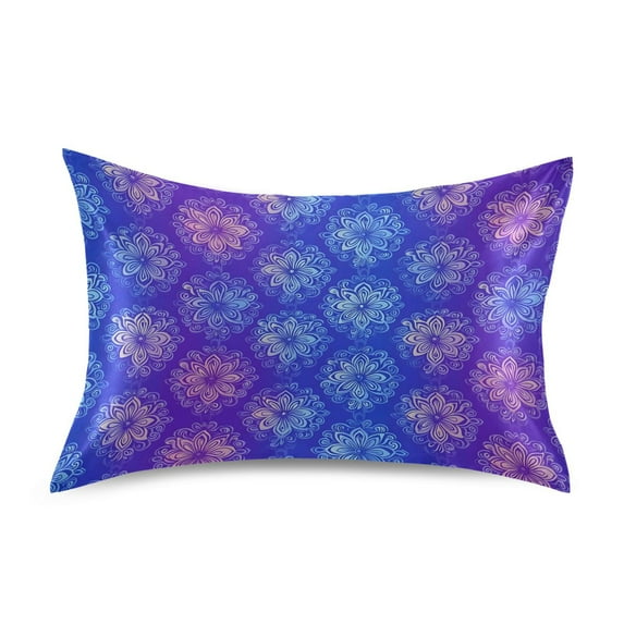 Ryvnso Satin Pillowcase Bohemia Mandalapattern Pillow Cases Standard Size 30x20in