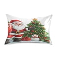 thumbnail image 1 of Ryvnso Satin Pillowcase Christmas Santa Claus2 Pillow Cases Standard Size 30x20in, 1 of 6